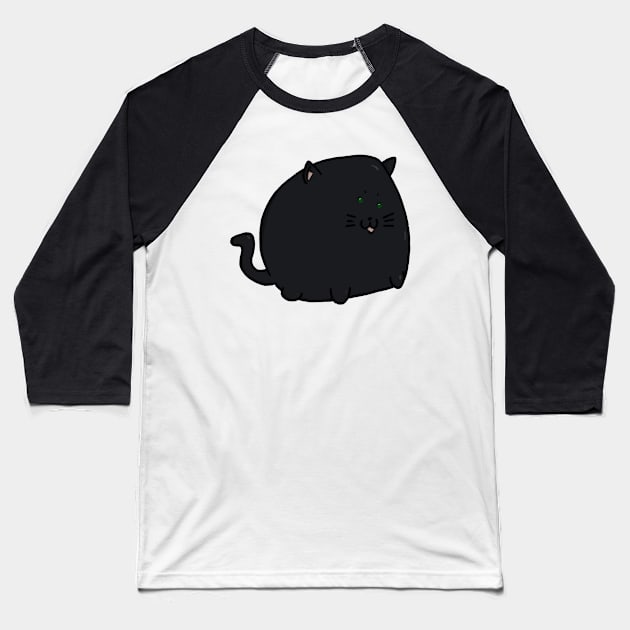 Black cat orb Baseball T-Shirt by funkysmel